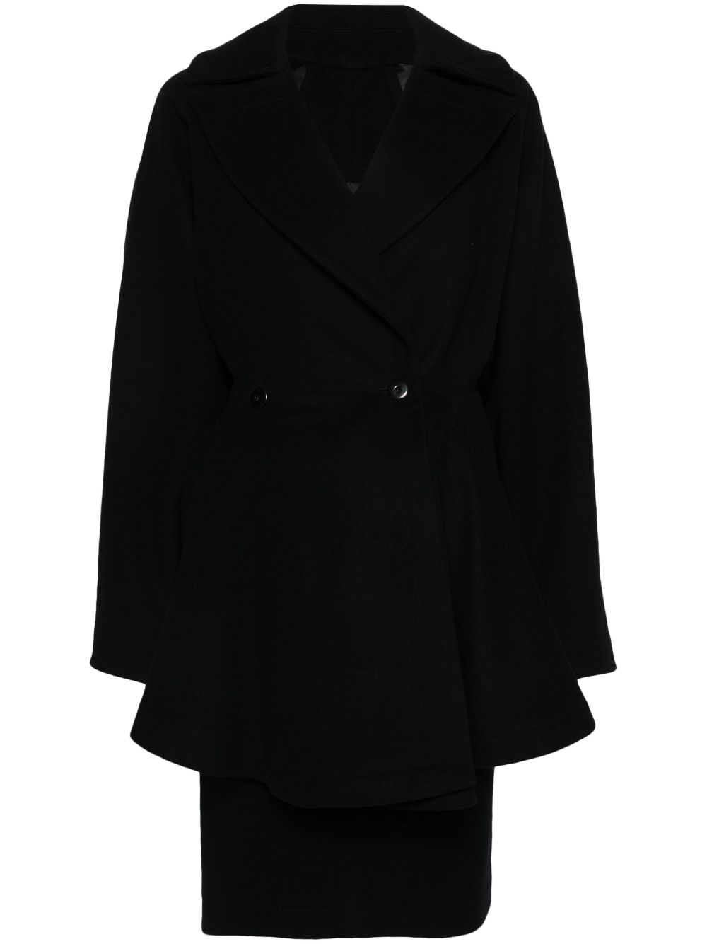Alaïa Pre-Owned 束腰伞摆羊毛西装套装 - 黑色