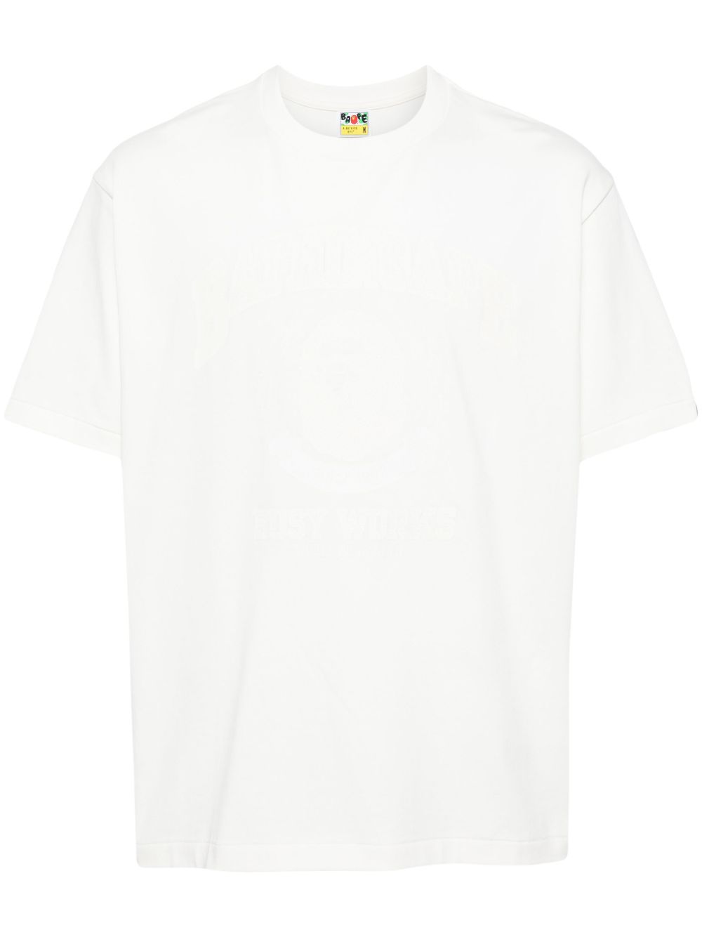 A BATHING APE® logo印花棉T恤 - 白色