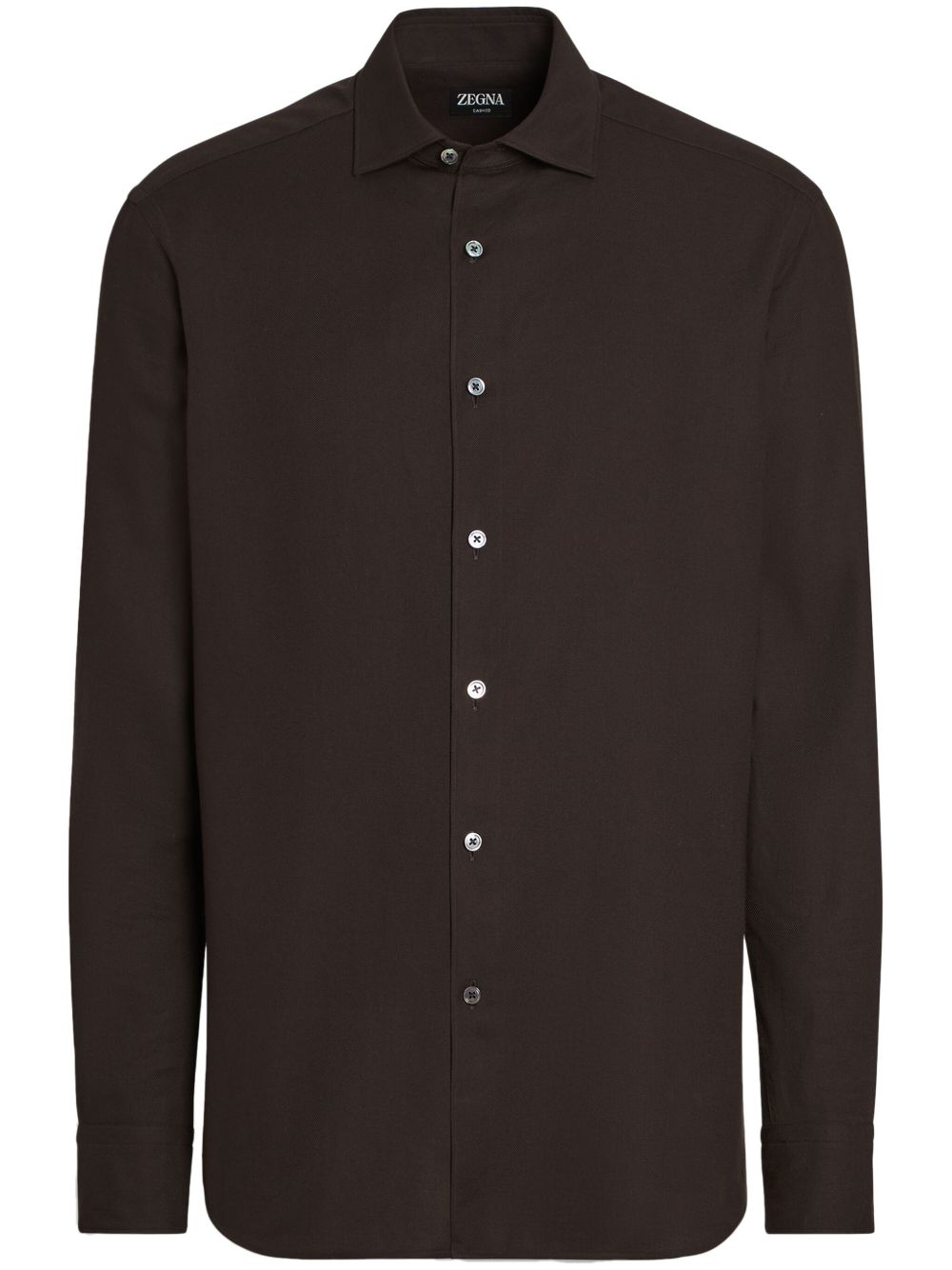 Zegna Cashco 衬衫 - 褐色