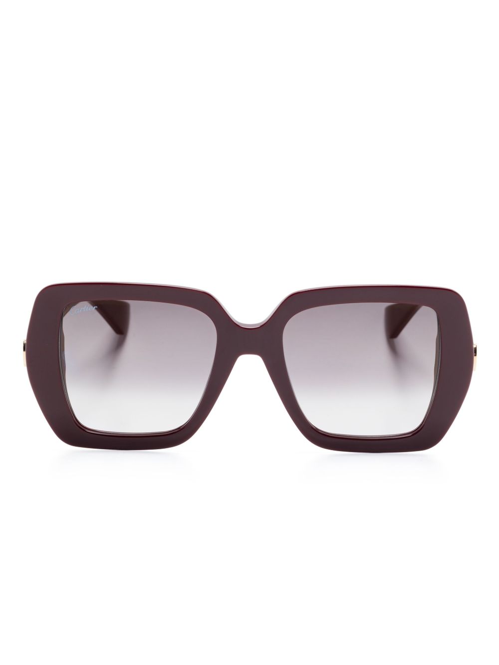 Cartier Eyewear 超大镜框太阳眼镜 - 红色