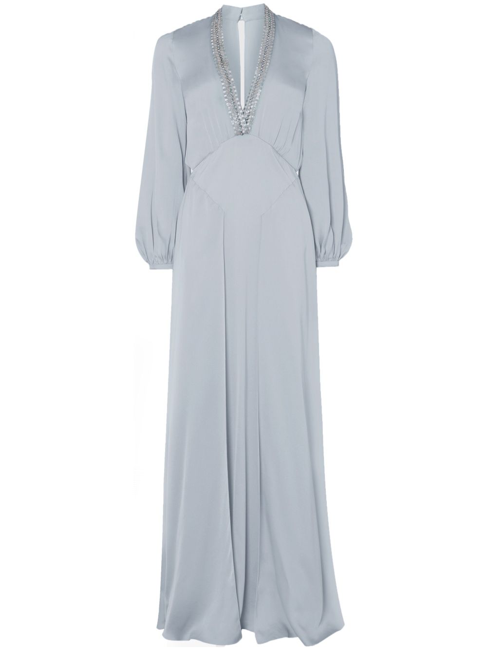 Temperley London Nina 超长连衣裙 - 灰色