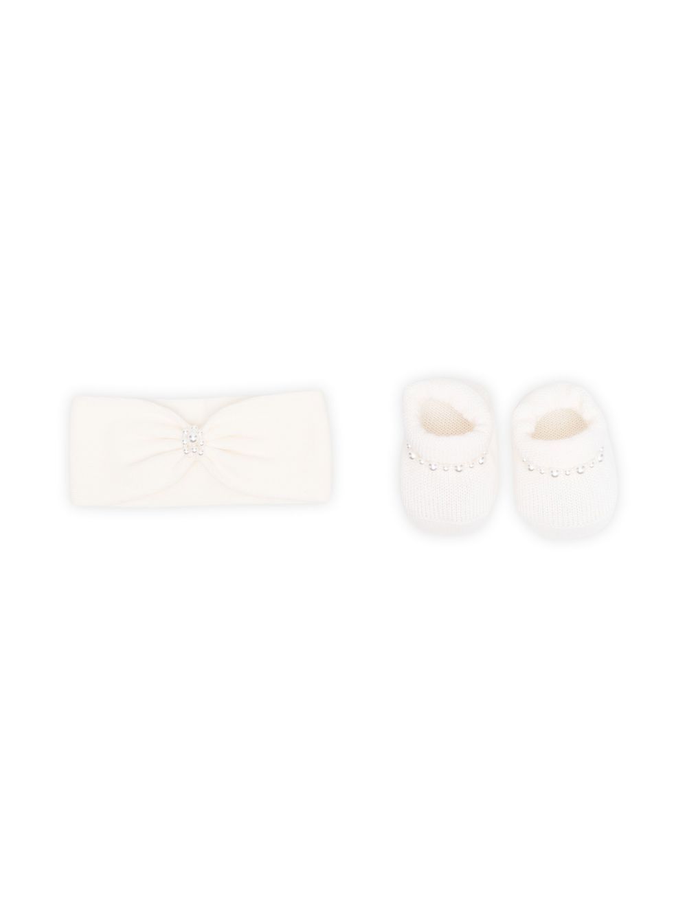 La Perla Kids 针织短靴套装 - 中性色