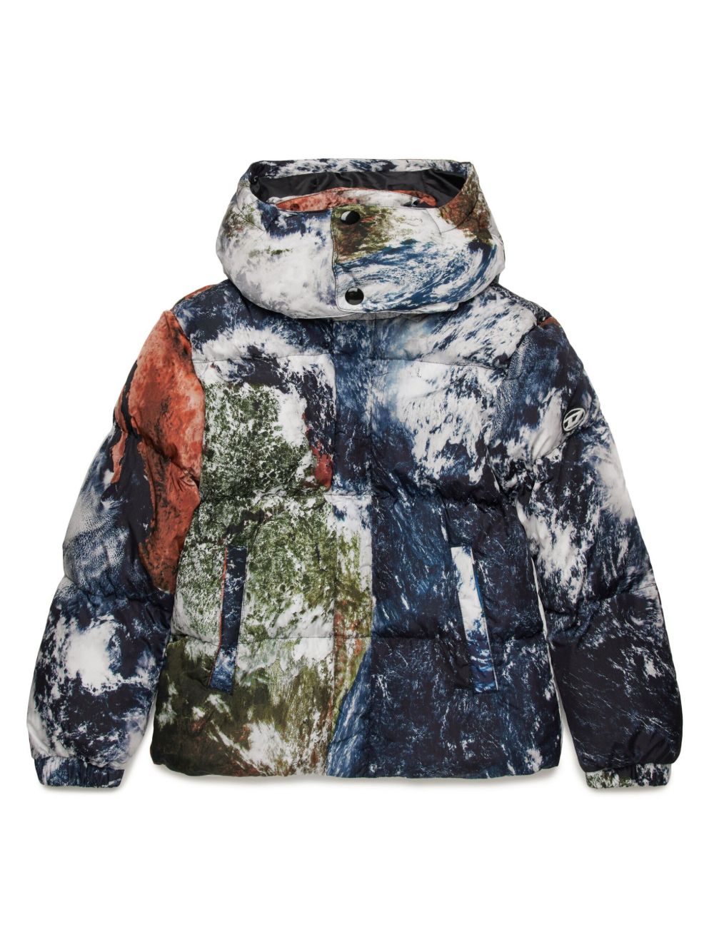 Diesel Kids Planet Camou 填充夹克 - 蓝色