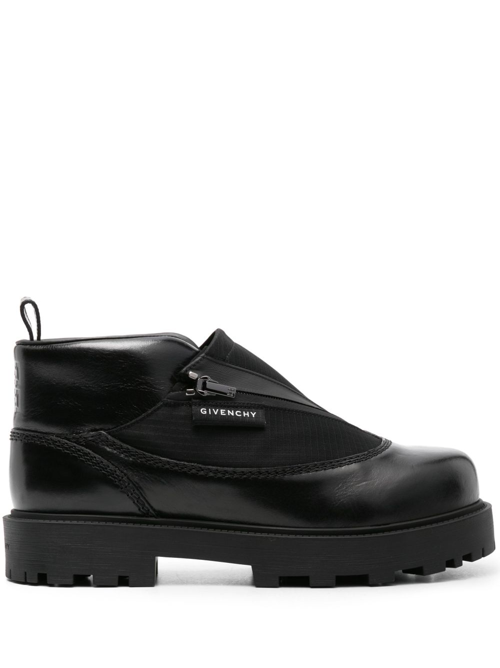 Givenchy Storm 皮质及踝靴 - 黑色