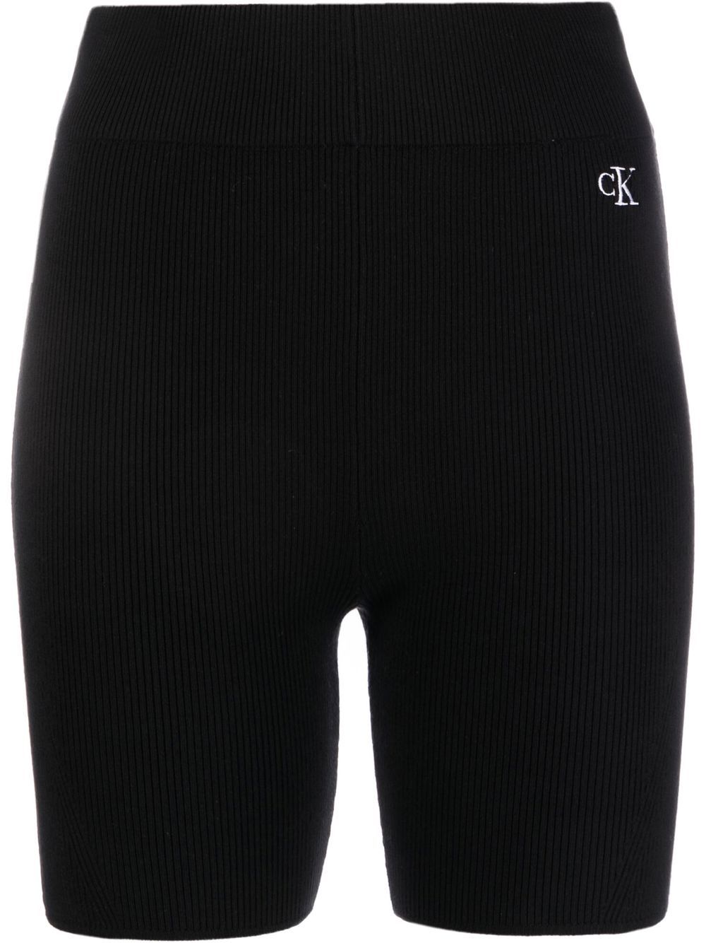 Calvin Klein Jeans 针织骑行短裤 - 黑色