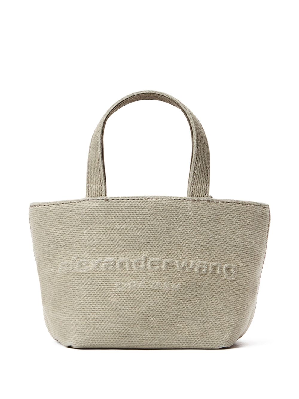 Alexander Wang Punch logo压纹迷你皮质手提包 - 中性色