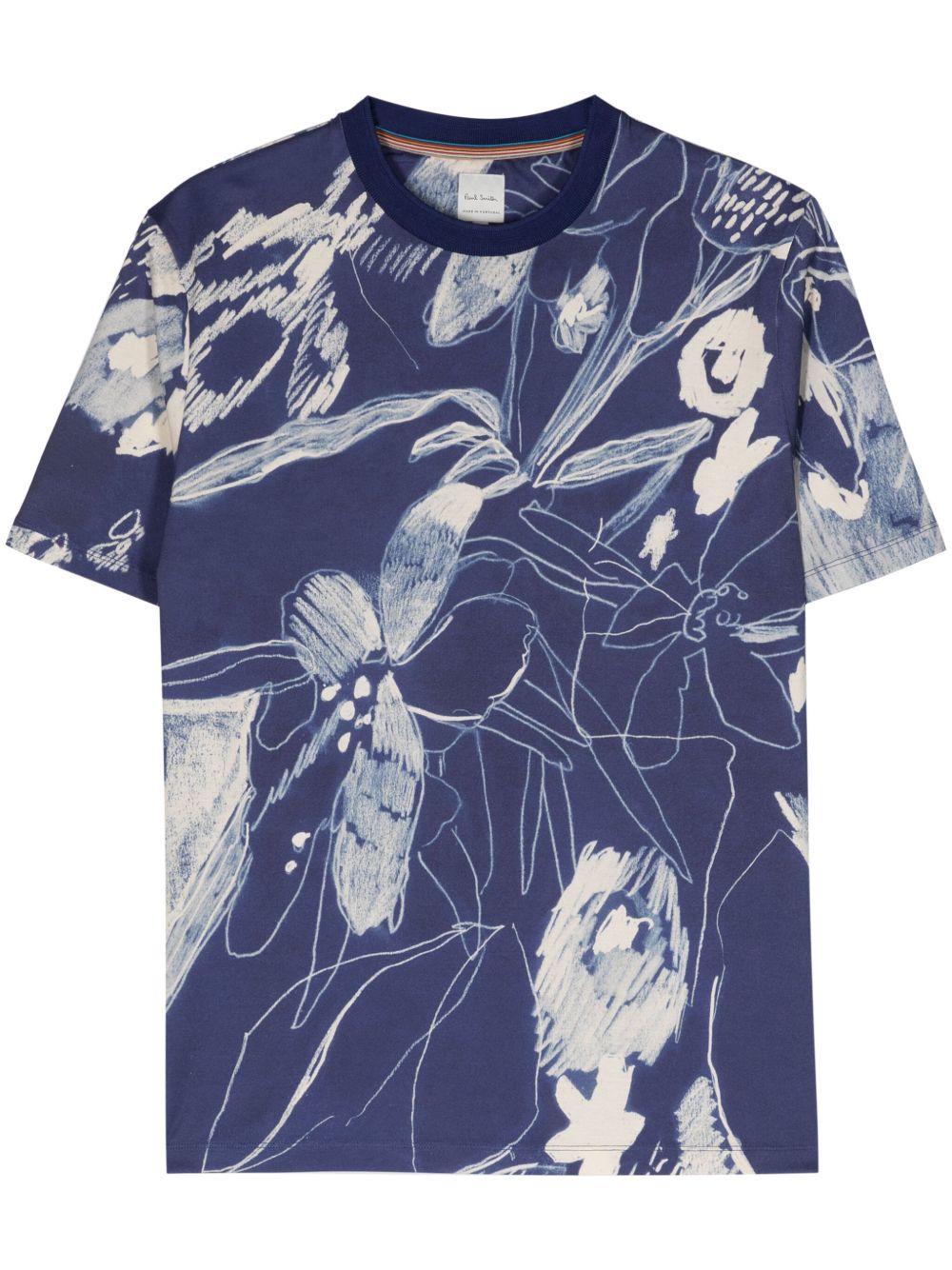 Paul Smith Sketchbook Botanical 棉T恤 - 蓝色
