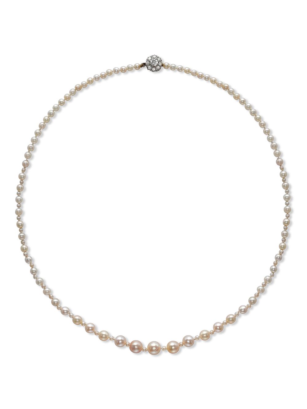 Pragnell Vintage Belle Époque 18K黄金珍珠钻石项链 - 银色