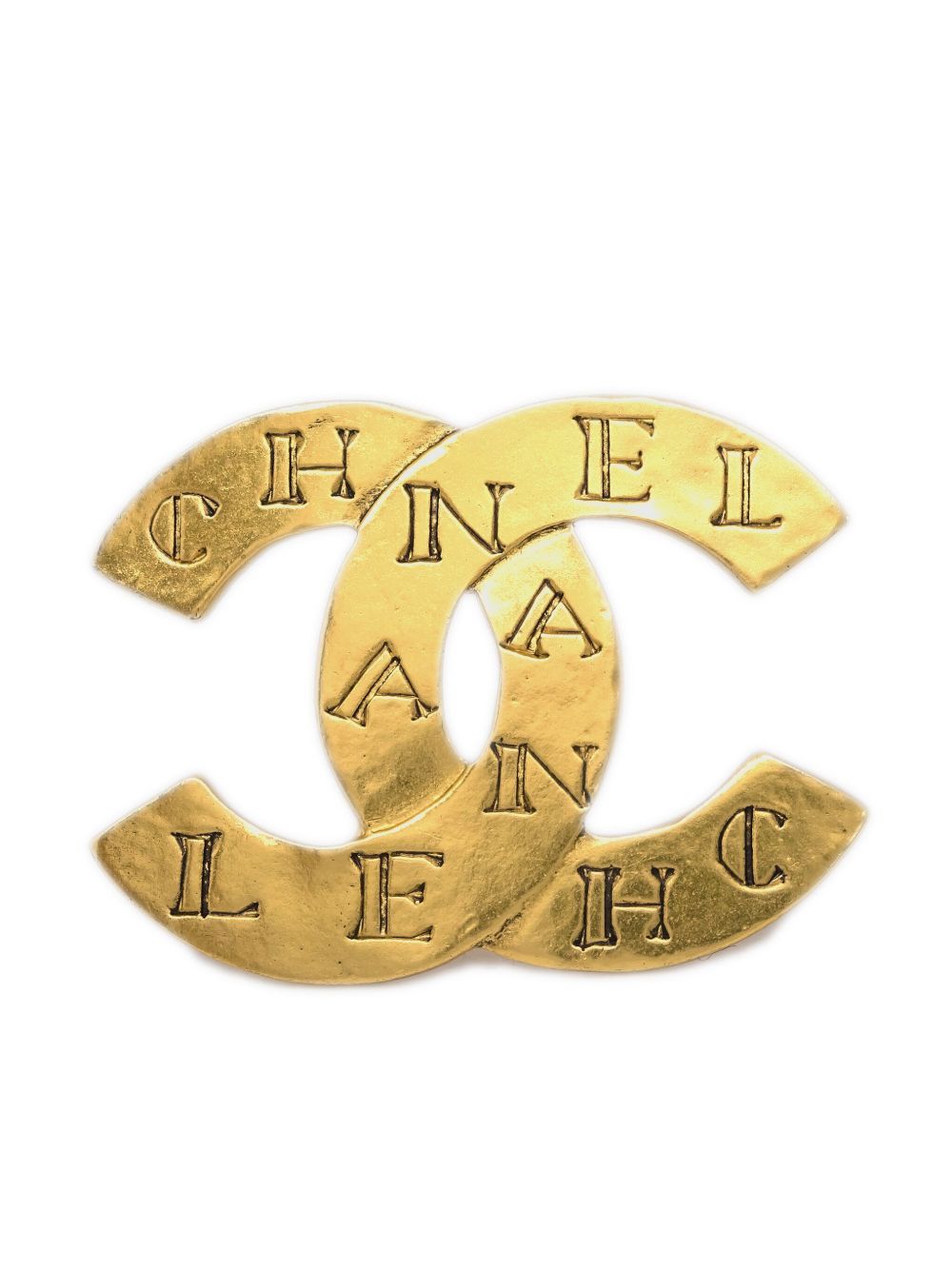 CHANEL Pre-Owned CC 胸针（1999年典藏款） - 金色