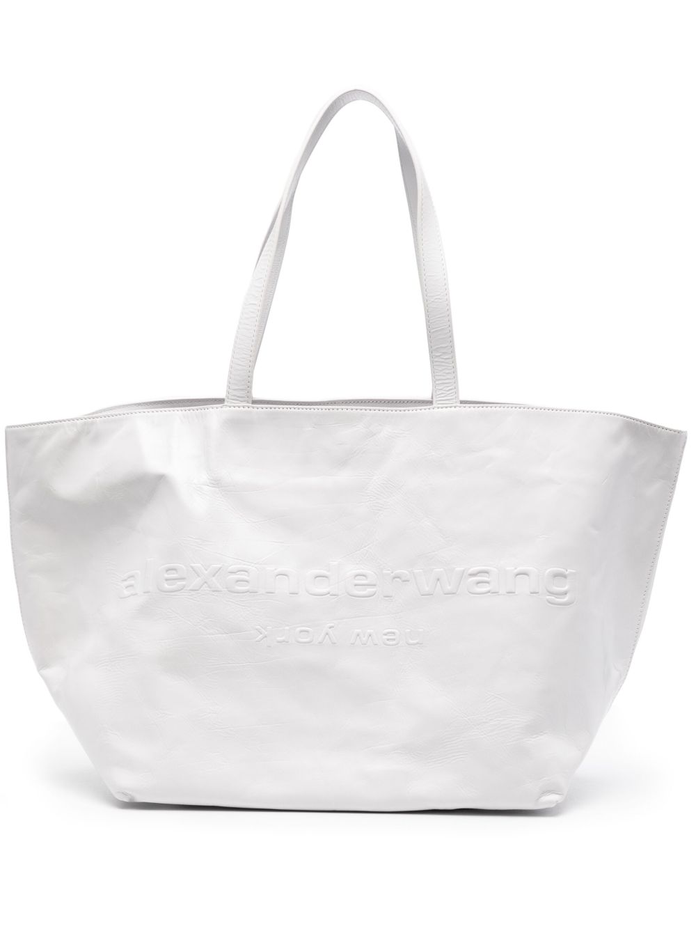 Alexander Wang Punch 皮质手提包 - 白色