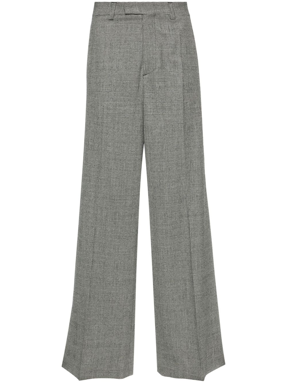 VETEMENTS 威尔士亲王格阔腿长裤 - 黑色