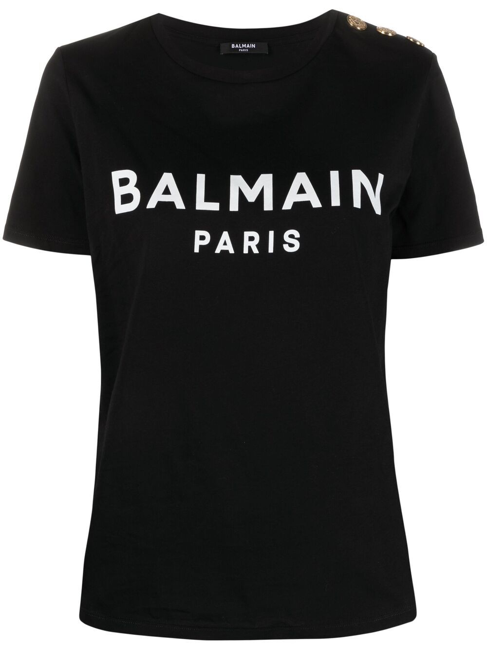 Balmain logo印花T恤 - 黑色