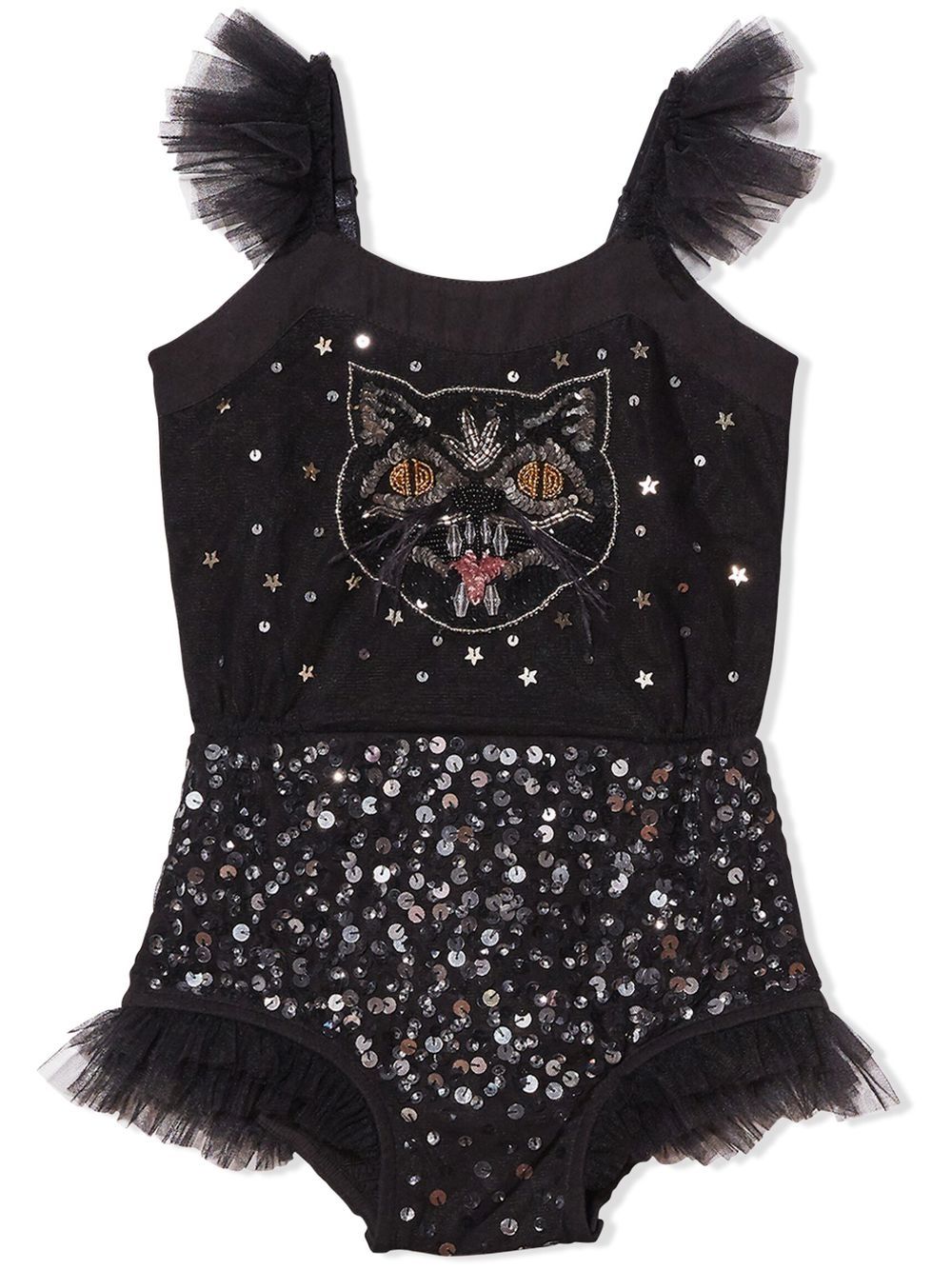 Tutu Du Monde Bébé Bad Luck Kitty 连体衣 - 黑色