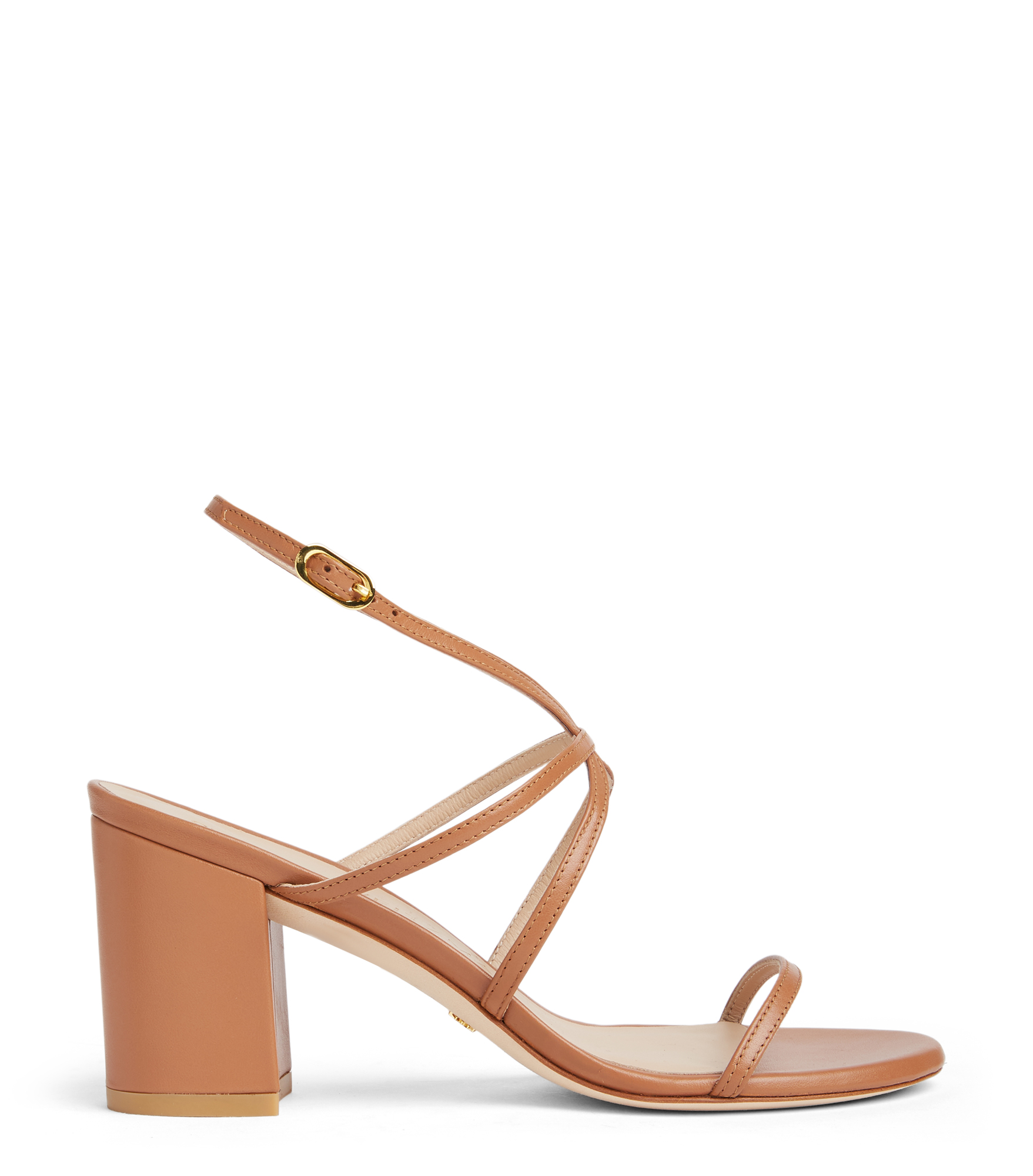 Stuart Weitzman Barelythere 75 Block Sandal - Woman Sandals Tan 37