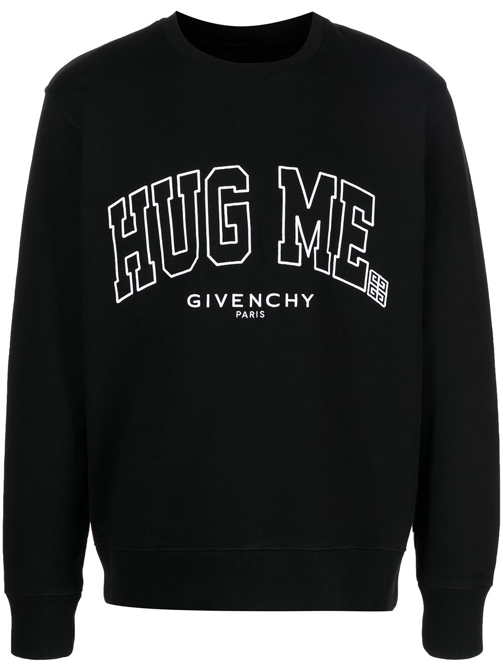 Givenchy 纪梵希 标语刺绣棉卫衣 - 黑色