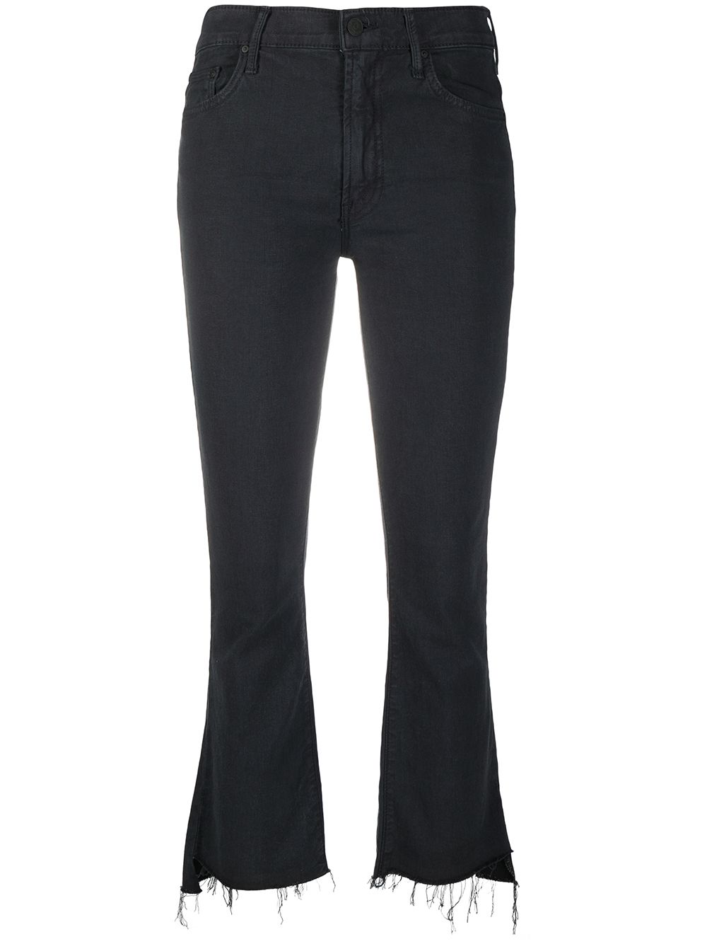 MOTHER The Insider Crop Step Fray 牛仔裤 - 黑色