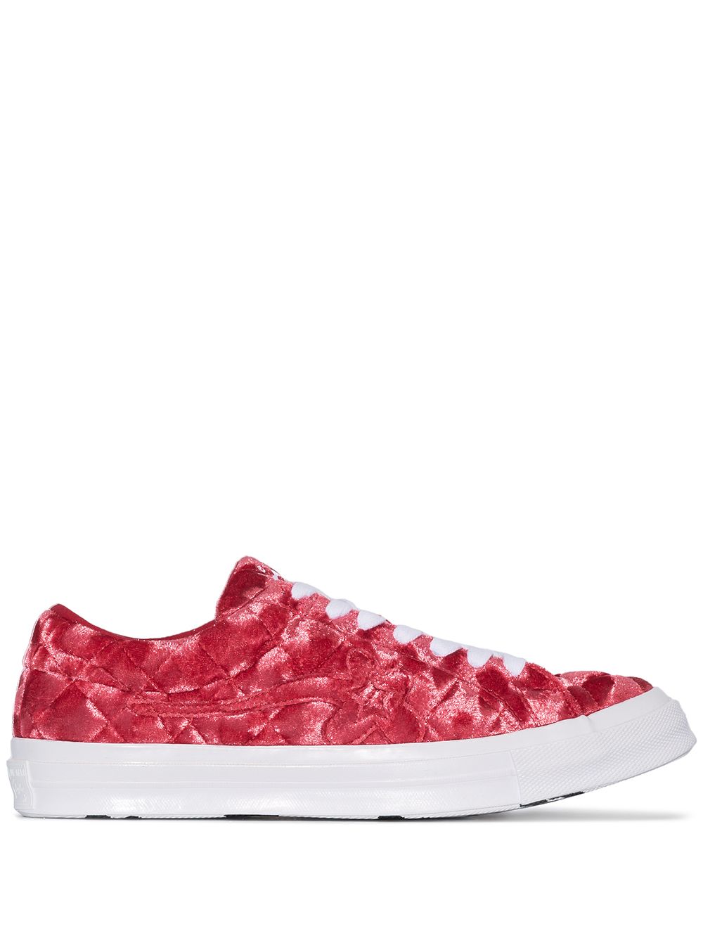 Converse X GOLF le FLEUR One Star丝绒板鞋 - 红色