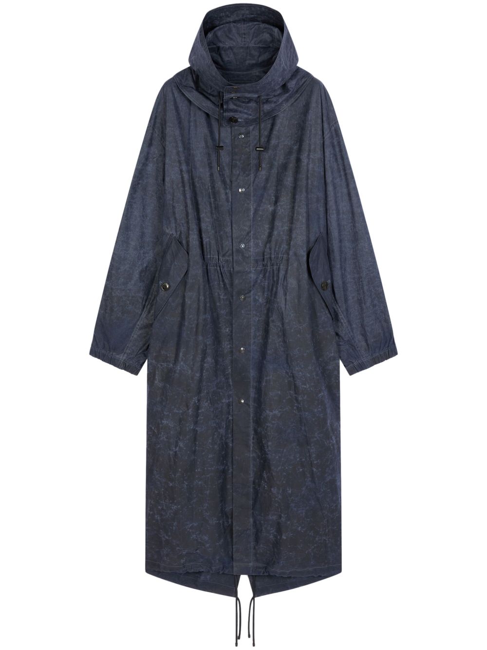 DRIES VAN NOTEN 轻薄拉链派克大衣 - 蓝色