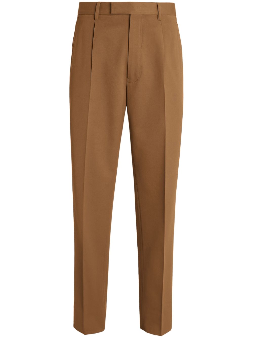 Zegna 百褶长裤 - 褐色