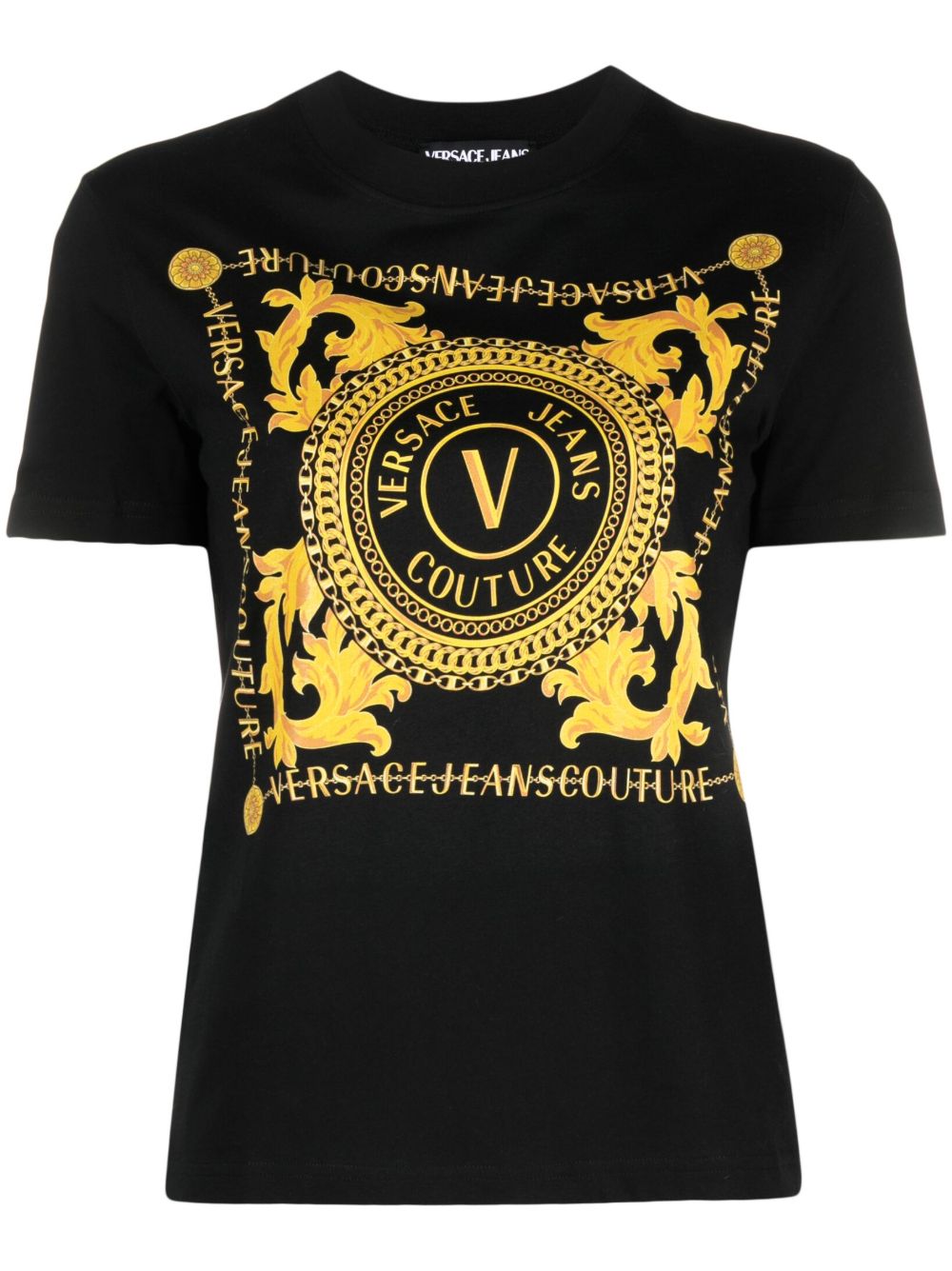 Versace Jeans Couture Logo Couture 印花T恤 - 黑色