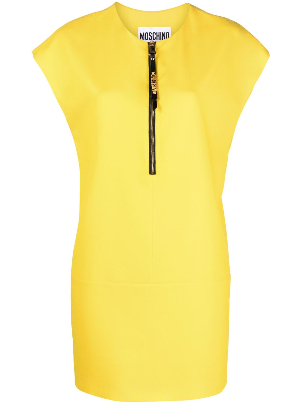 Moschino 垮肩无袖连衣裙 - 黄色