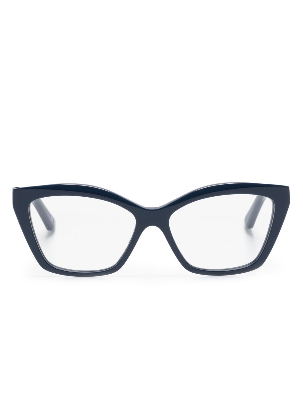 Balenciaga Eyewear logo字母猫眼框眼镜 - 蓝色