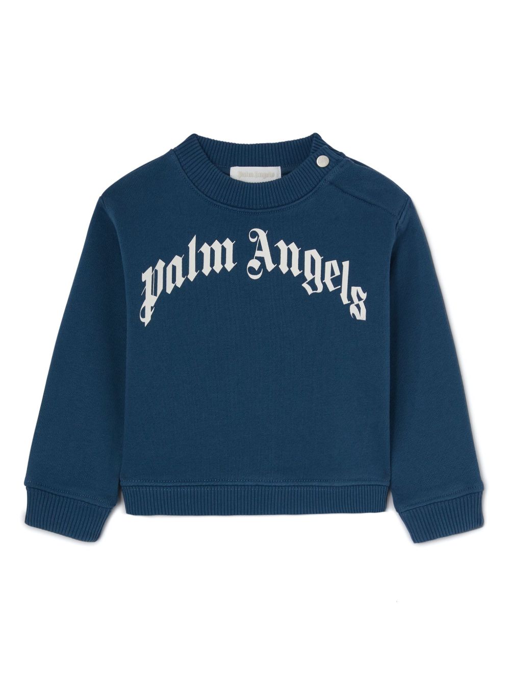 Palm Angels Kids logo印花卫衣 - 蓝色