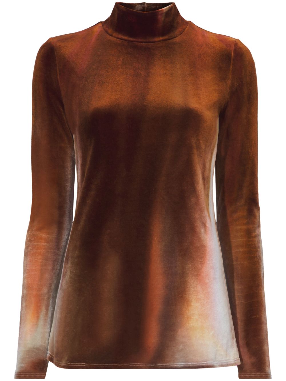 Proenza Schouler Ice Dyed 丝绒上衣 - 褐色