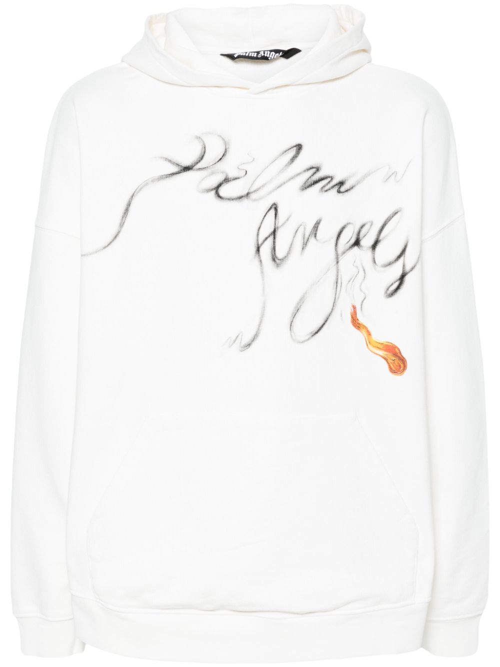 Palm Angels Foggy logo印花连帽衫 - 白色