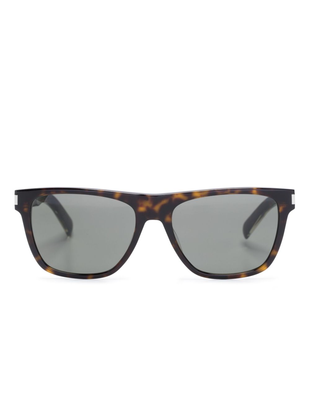 Saint Laurent Eyewear 玳瑁纹效果方框太阳眼镜 - 褐色