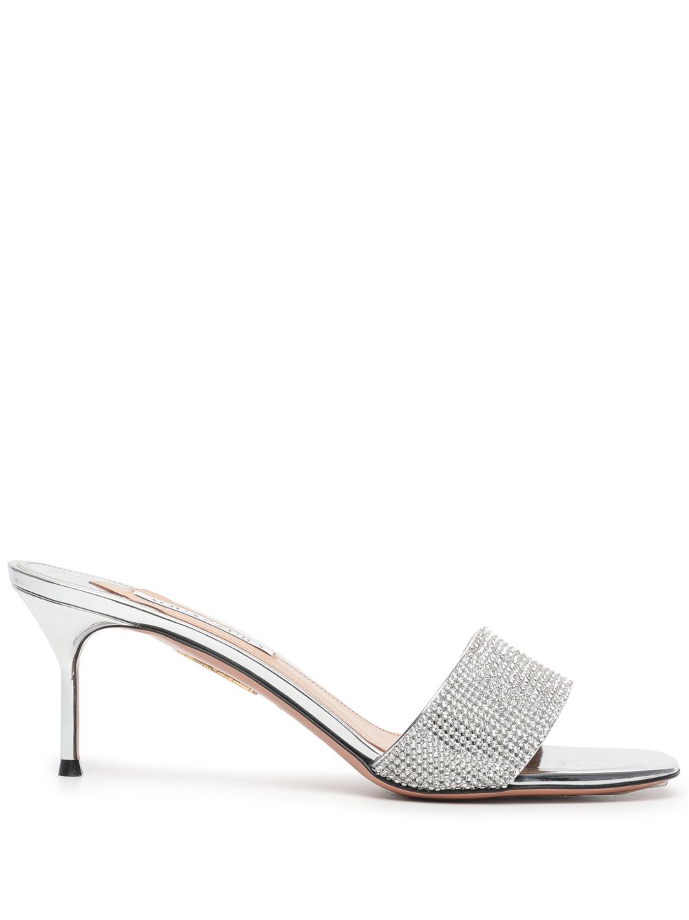 Aquazzura Wonderland 穆勒鞋（6.5厘米） - 银色