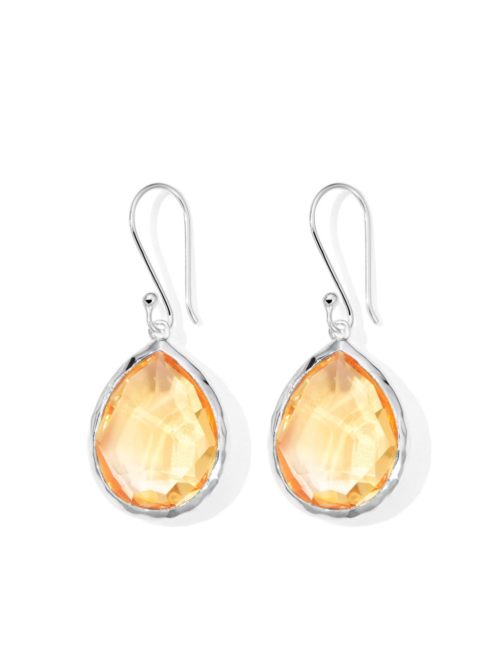 IPPOLITA Rock Candy® 黄晶吊饰耳环 - 银色