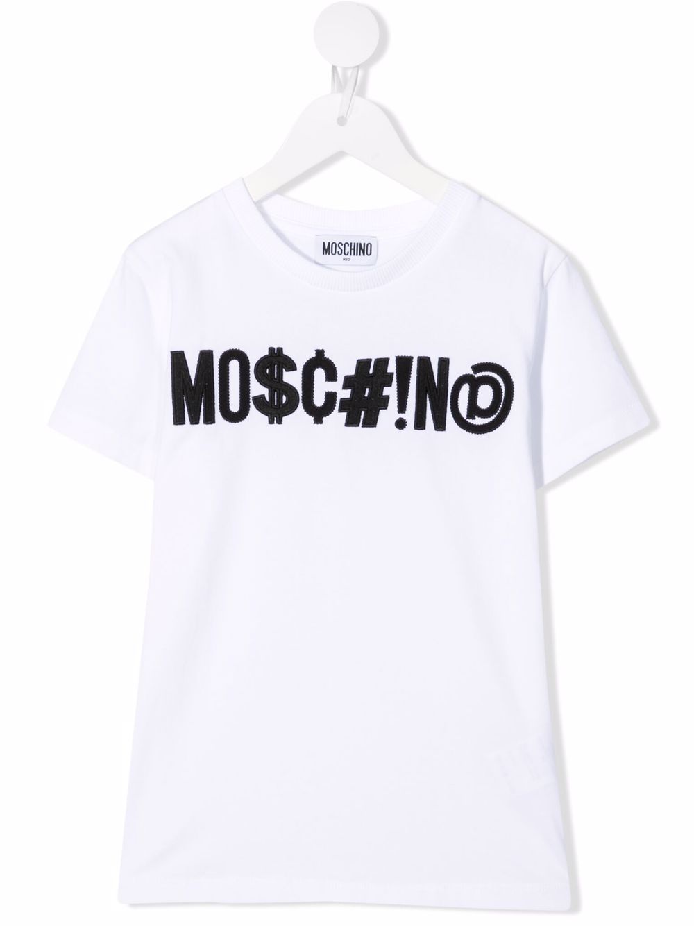 Moschino Kids logo圆领T恤 - 白色