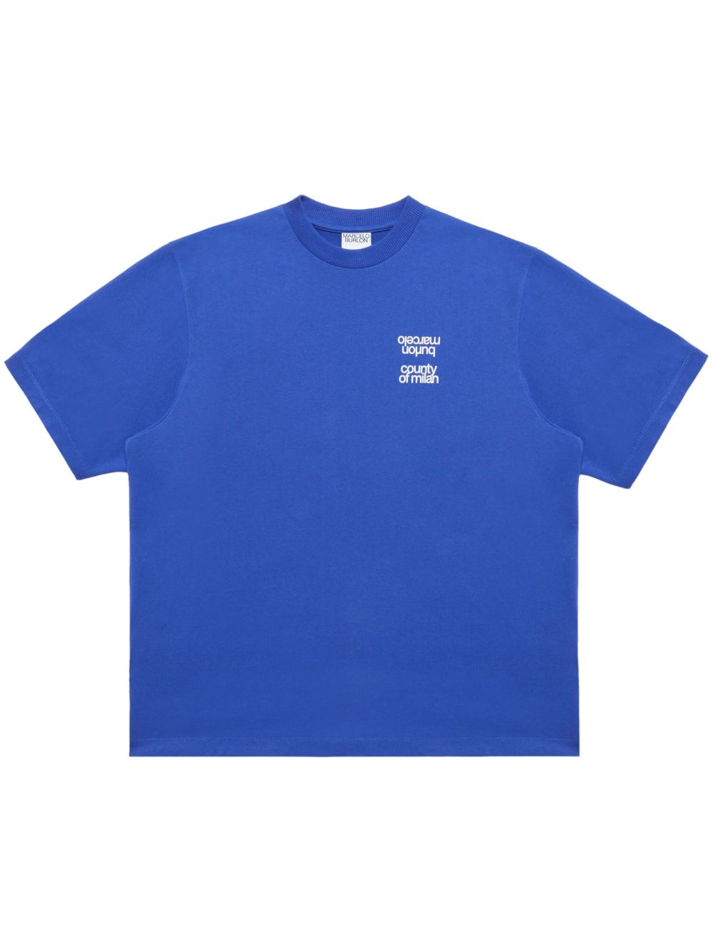 Marcelo Burlon County of Milan MBCM Slogan 短袖T恤 - 蓝色