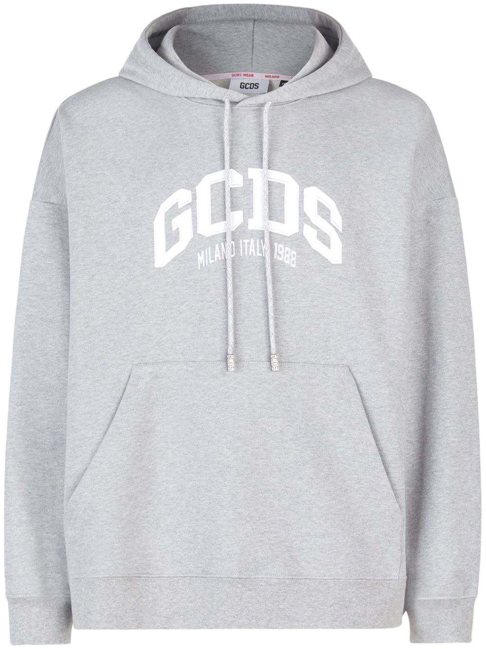 GCDS 1988 logo印花连帽衫 - 灰色