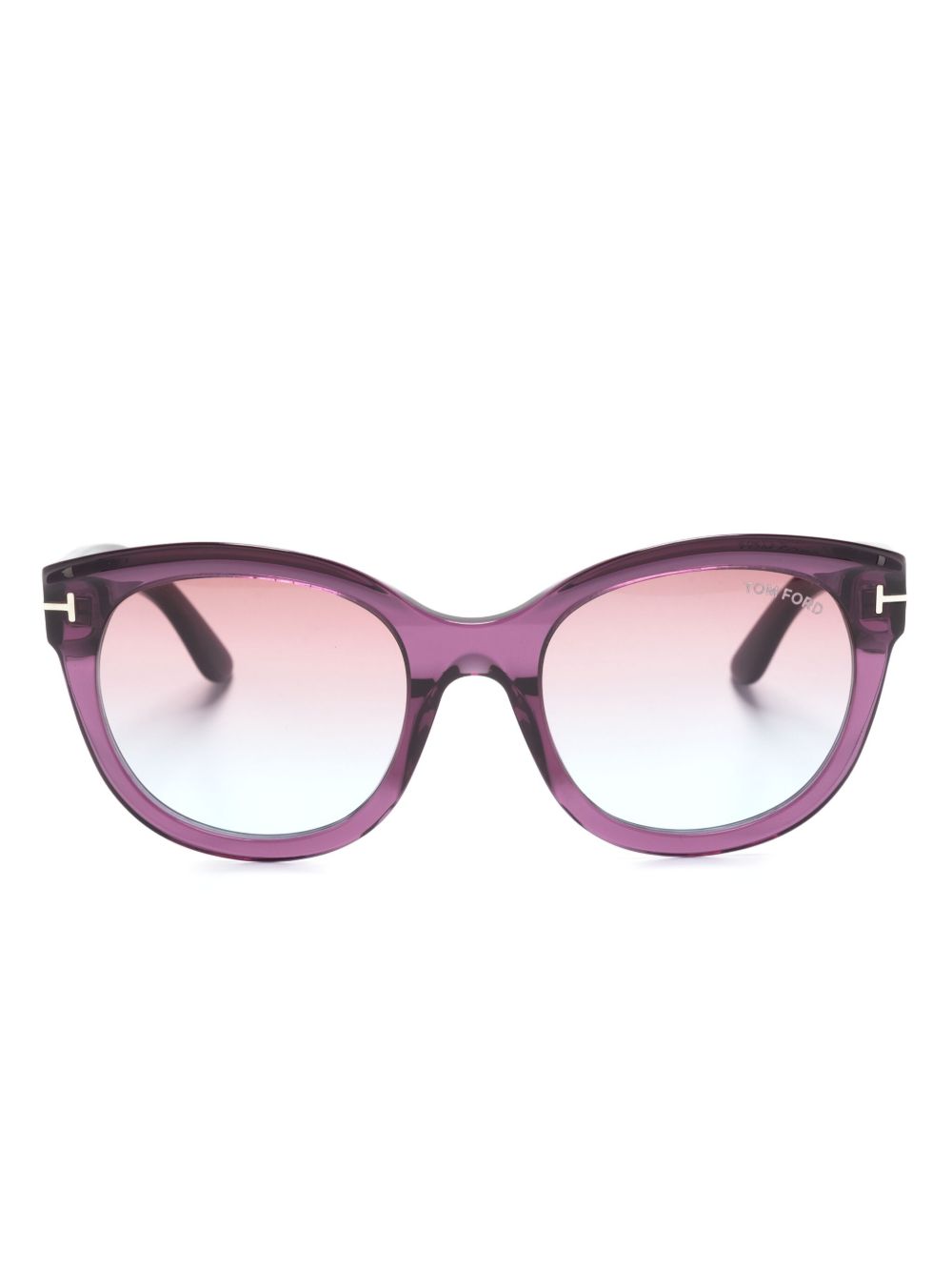 TOM FORD Eyewear Tamara 超大镜框太阳眼镜 - 紫色