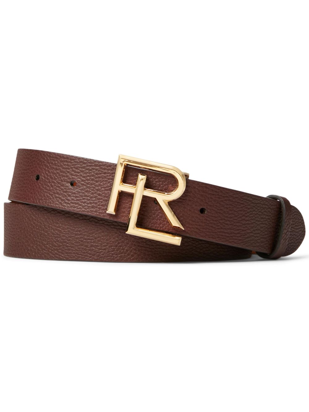 Ralph Lauren Purple Label logo标牌腰带 - 褐色