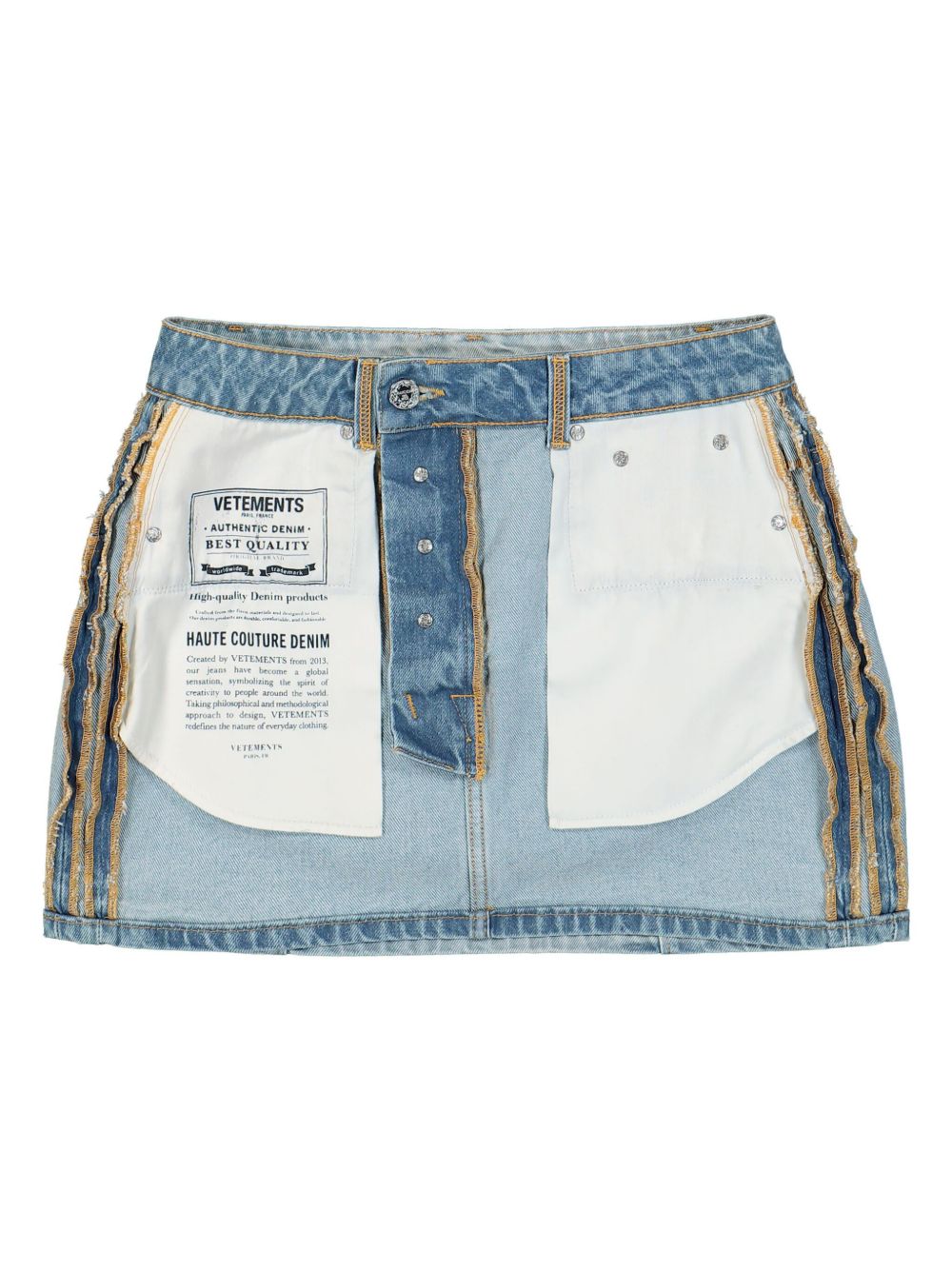 VETEMENTS Inside-Out Denim 半身裙 - 蓝色