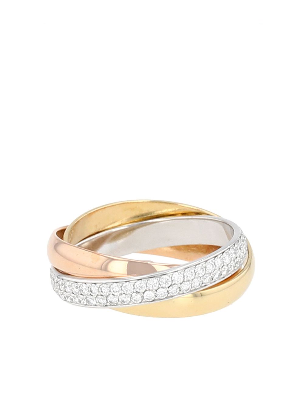 Cartier 黄金 Trinity 钻石戒指 - 金色