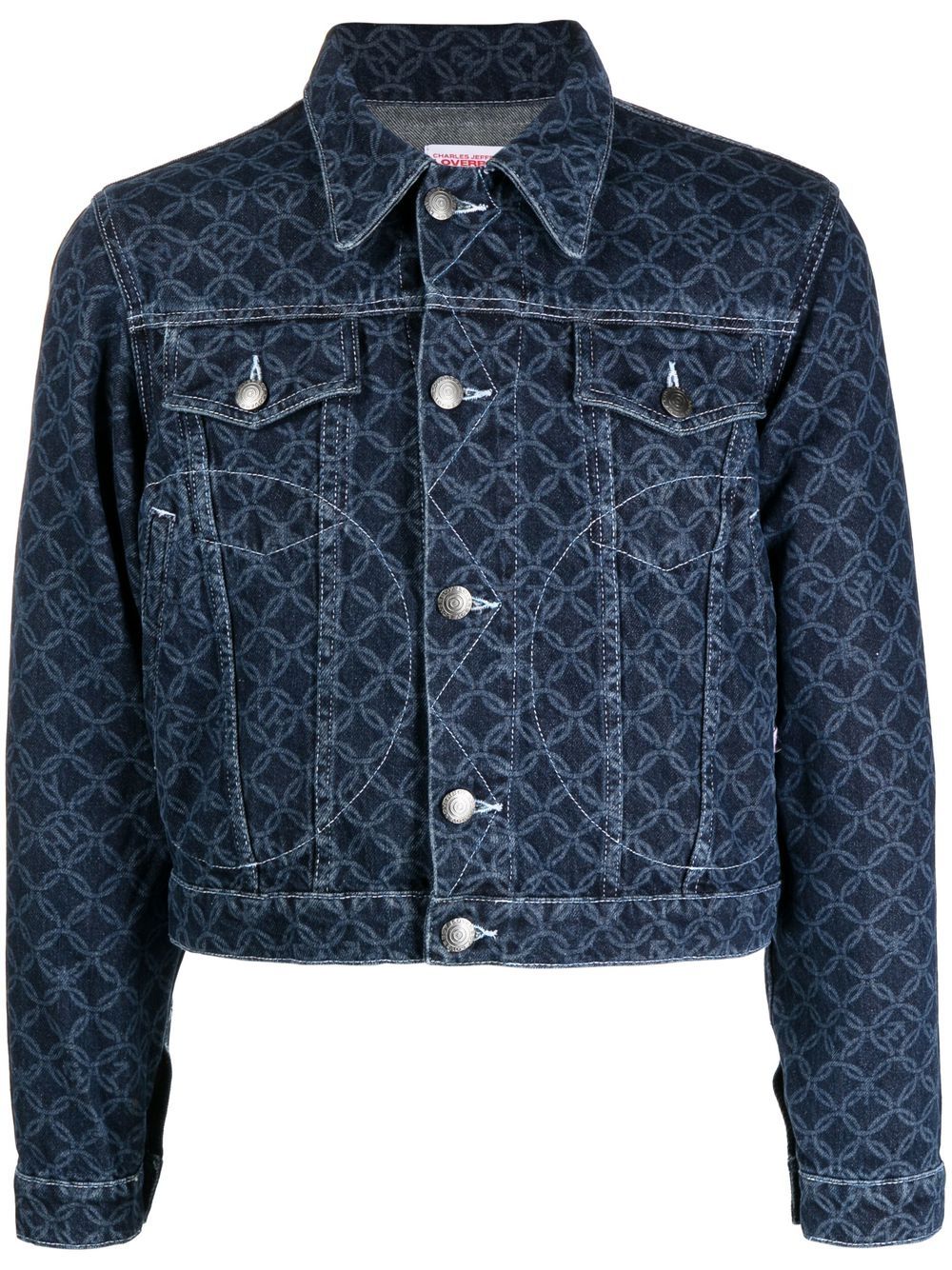 Charles Jeffrey Loverboy Etchen 印花牛仔夹克 - 蓝色