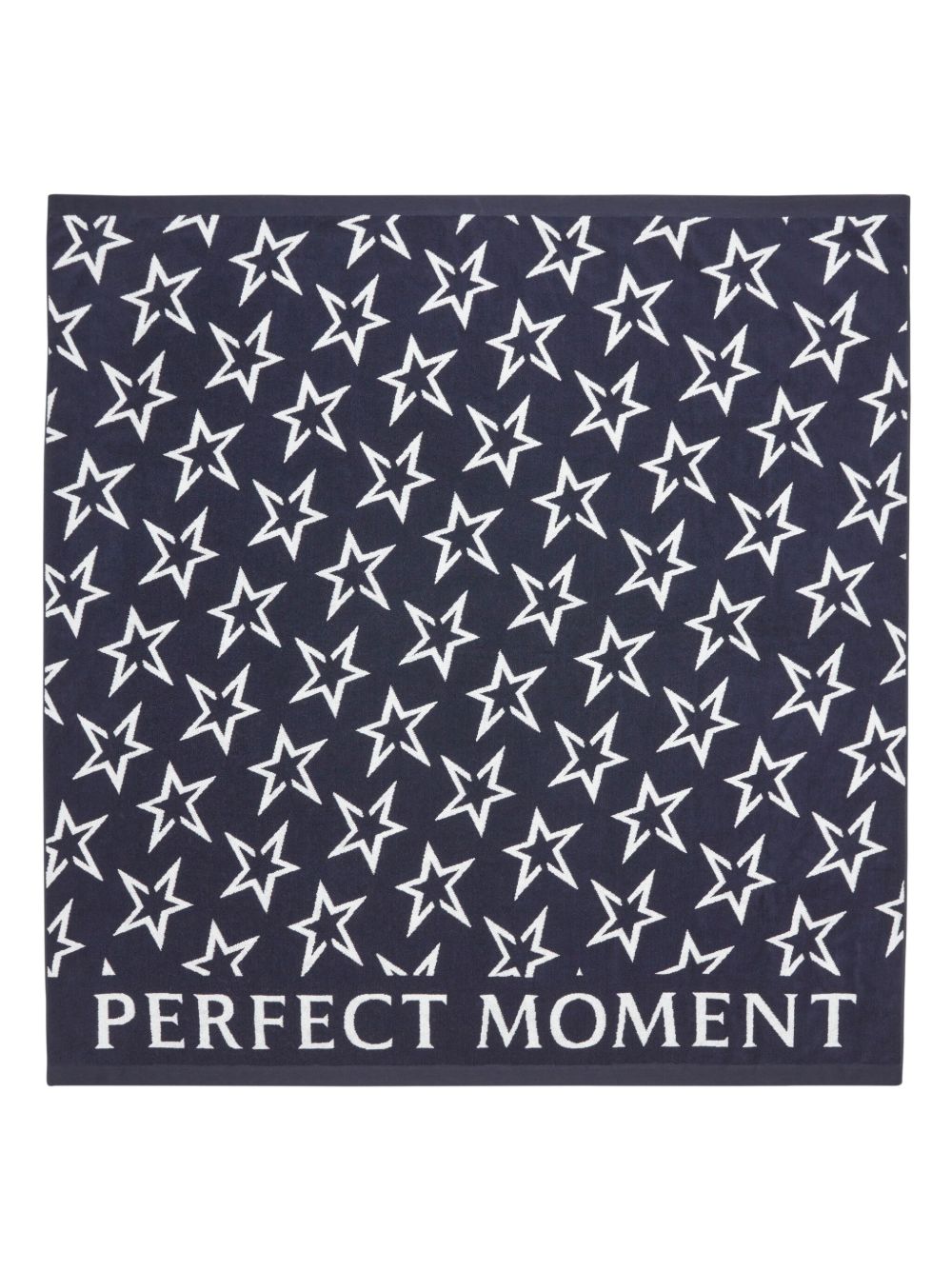 Perfect Moment 星星印花棉沙滩毛巾 - 蓝色