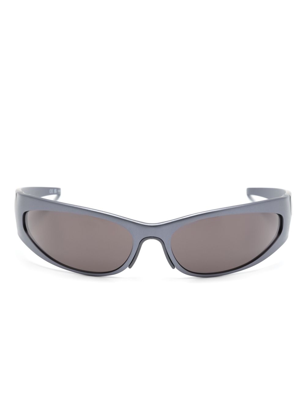 Balenciaga Eyewear REVERSE XPANDER 2.0 骑士风镜框镜面太阳眼镜 - 灰色