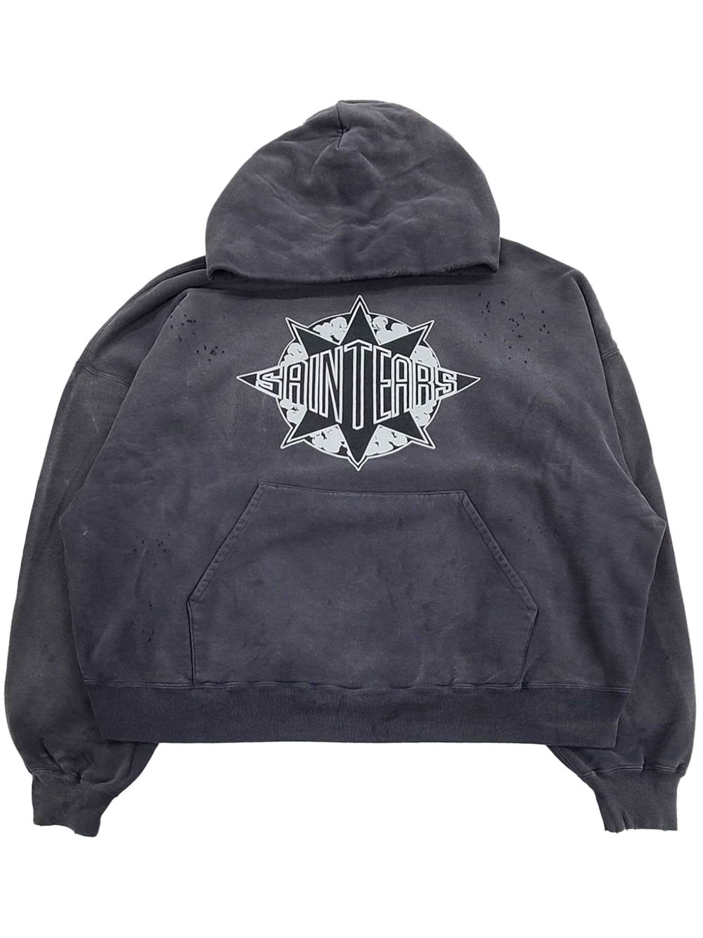 SAINT MXXXXXX logo连帽衫 - 黑色