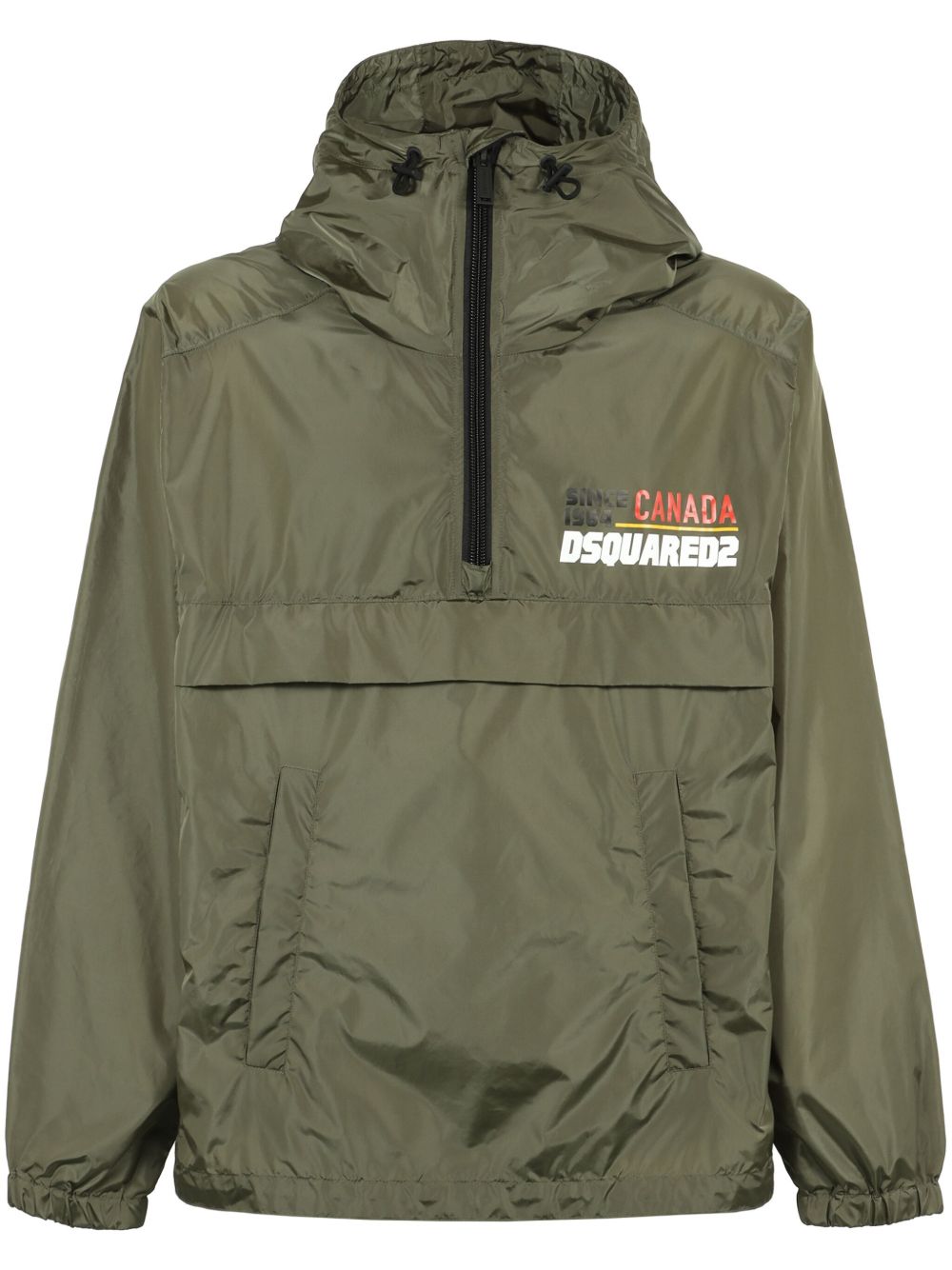 DSQUARED2 logo印花连帽衫 - 绿色