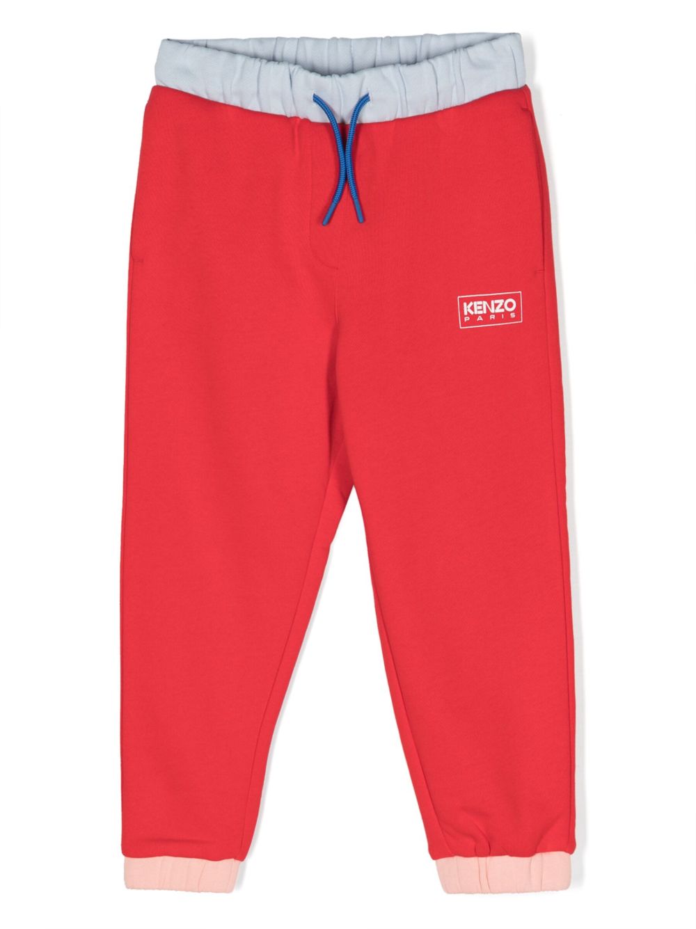 Kenzo Kids logo印花运动裤 - 红色