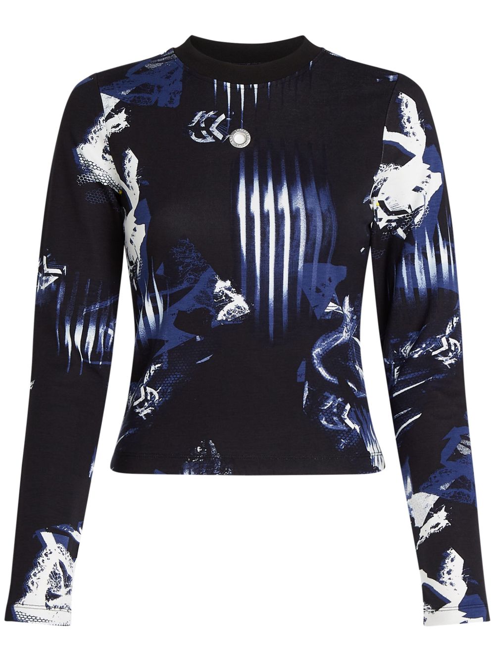 Karl Lagerfeld Jeans 数码印花长袖上衣 - 蓝色