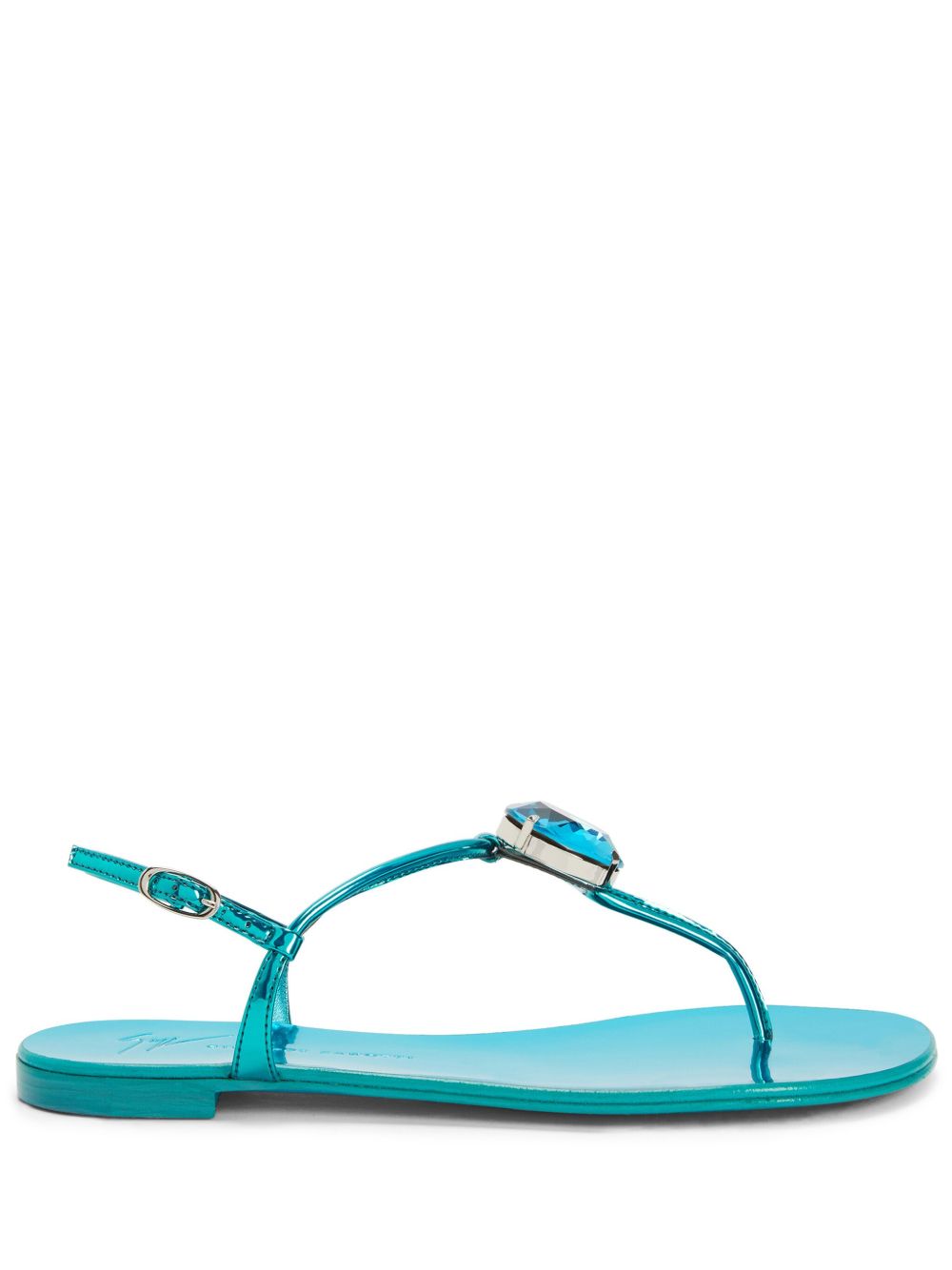 Giuseppe Zanotti Anthonia 晶饰平底凉鞋 - 蓝色