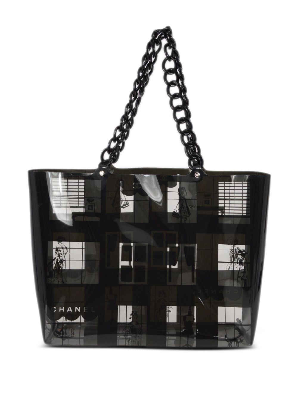 CHANEL Pre-Owned Coco Window 手提包（2003年典藏款） - 黑色