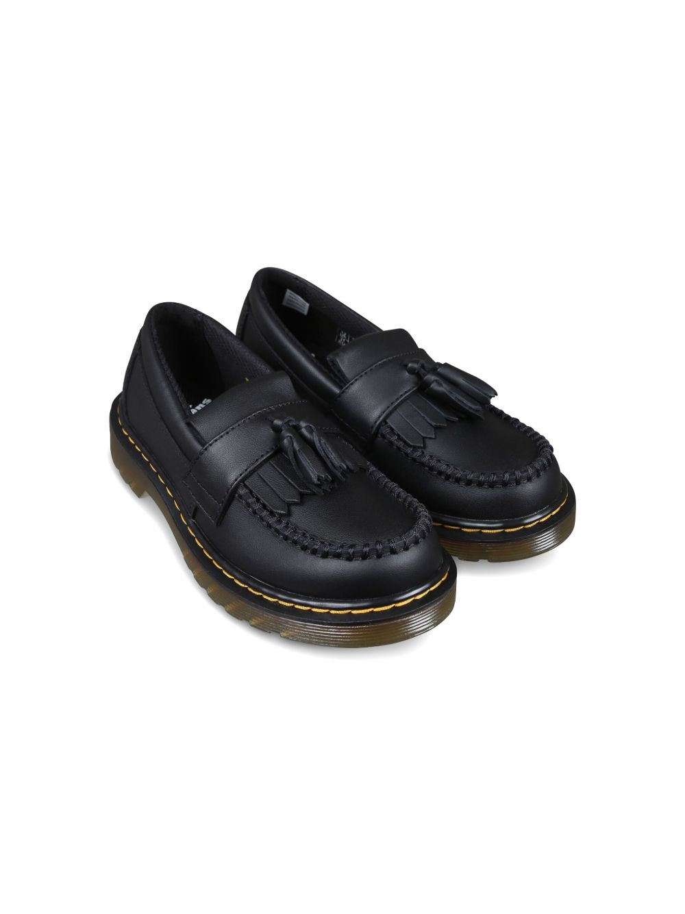Dr. Martens Kids 流苏细节乐福鞋 - 黑色
