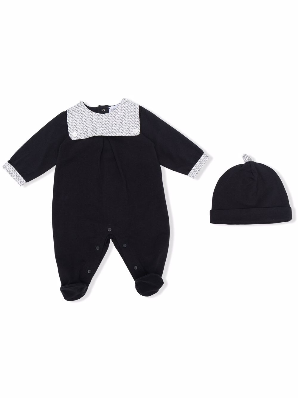 Emporio Armani Kids 经典logo图案睡衣套装 - 蓝色